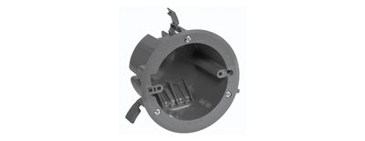 1 Gang PVC Round Ceiling  Electrical Box 4.25” Día