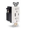 20 Amp Tamper Resistant Receptacle with 2 USB Charging port