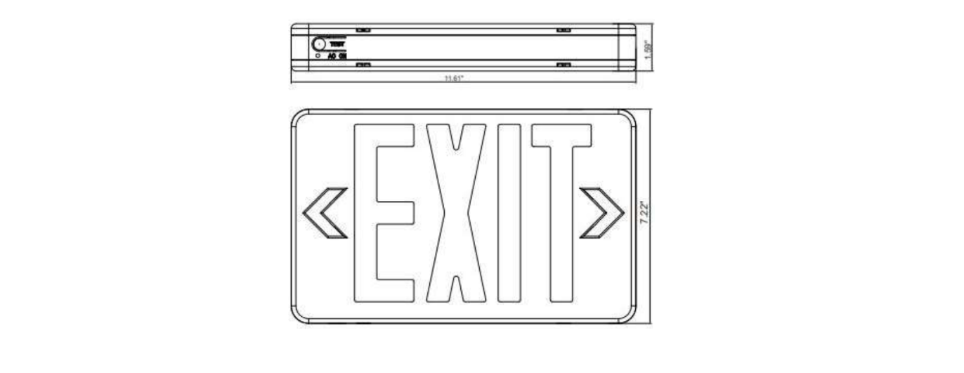 RED EXIT SIGN/EMERGENCY BATTERY