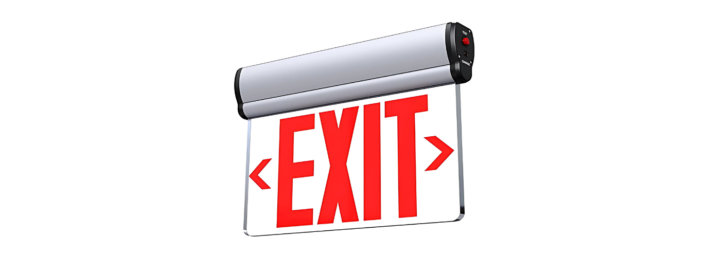 RED EDGE LIT EXIT SIGN