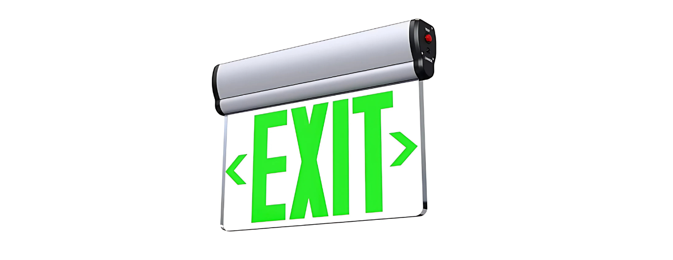 GREEN EDGE LIT EXIT SIGN